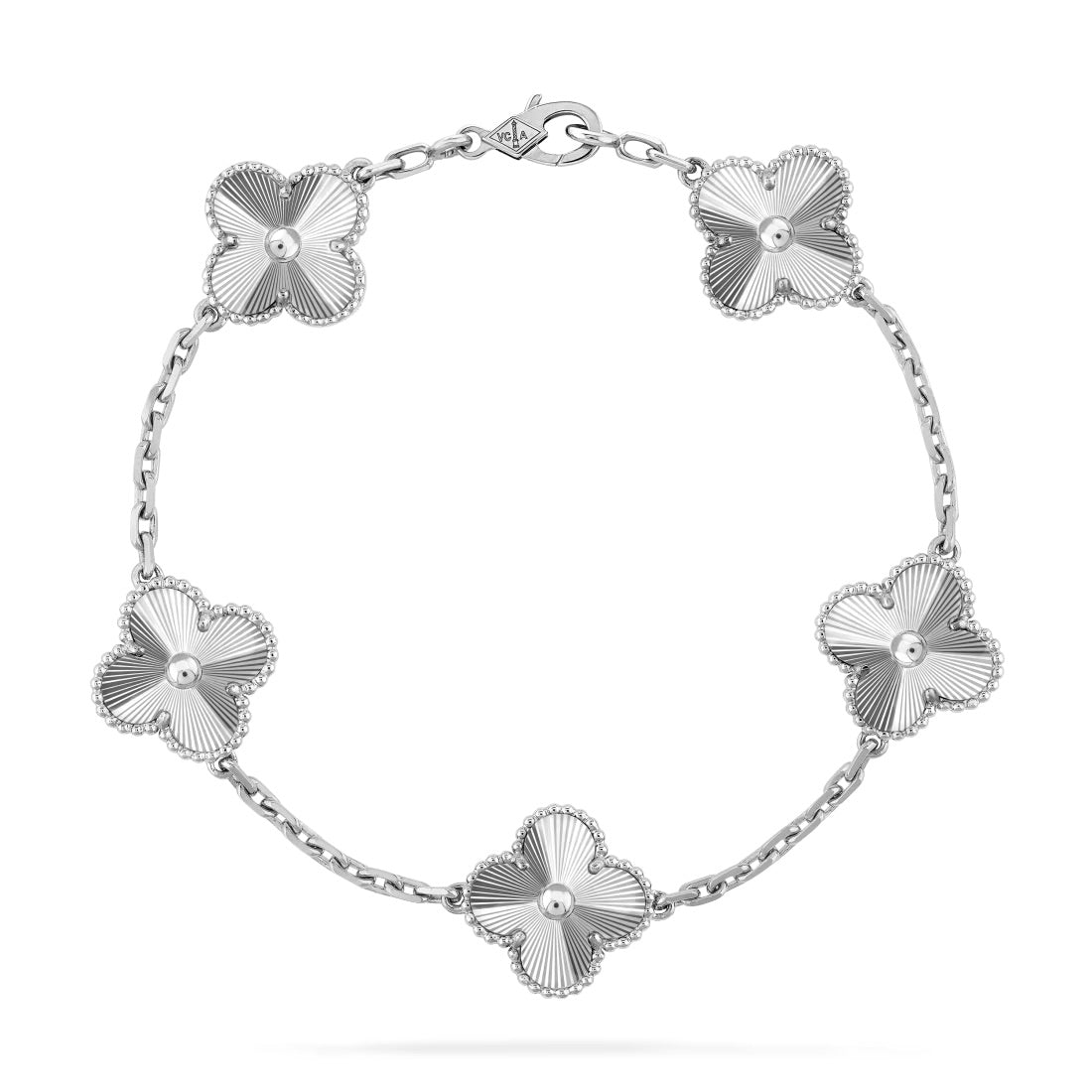 Silver clover bracelet