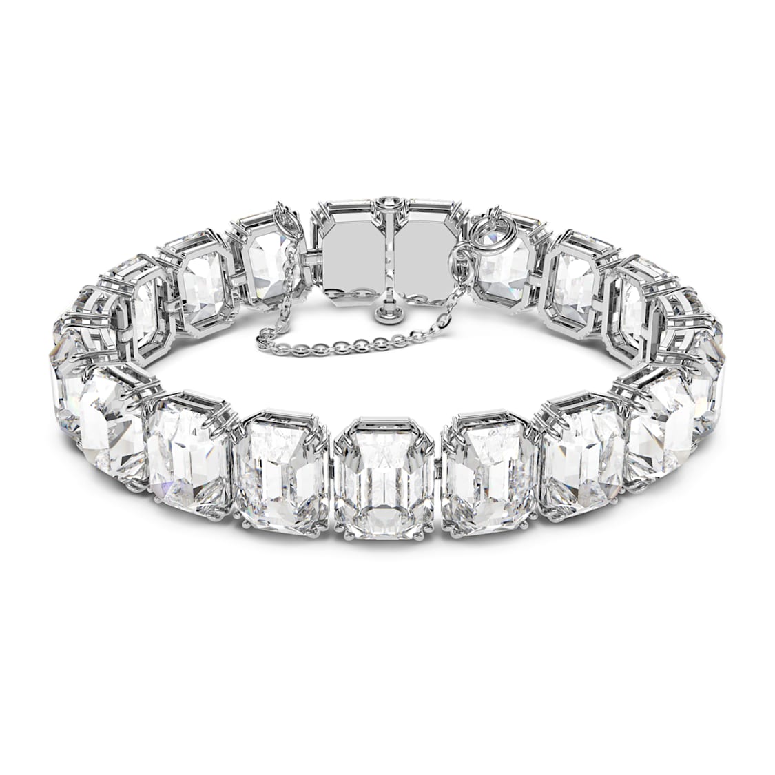 Large White octagon Crystal bracelet