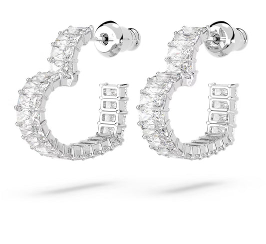 Crystal Heart Hoop Earrings